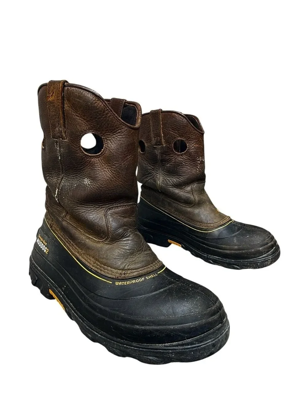 Georgia Boot Muddog 2 Men's 12 M Waterproof Pull On Work Wellington Boots Brown